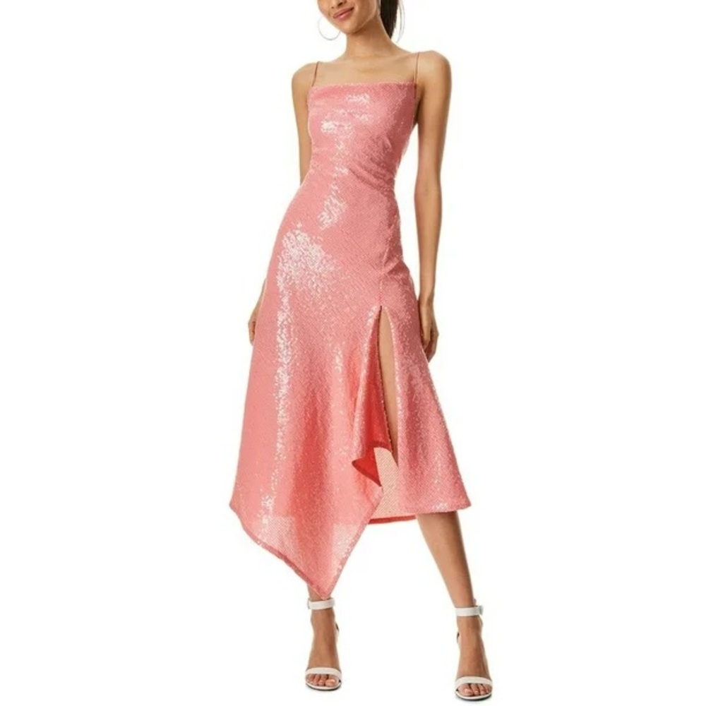 Alice + Olivia Pink Asymmetrical Dress
